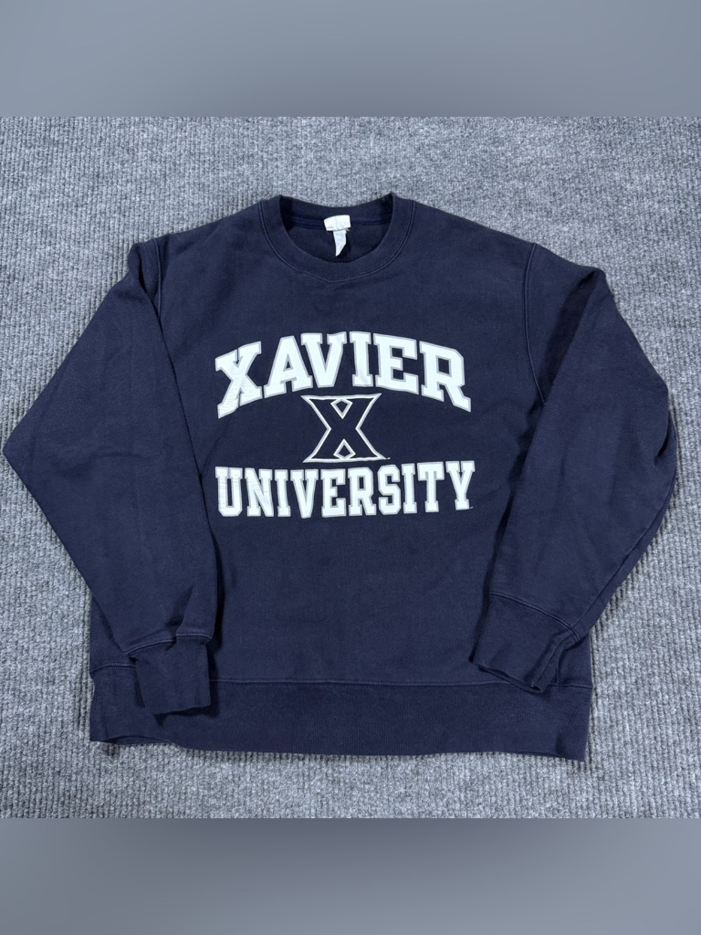 Vintage Champion Reverse Weave Xavier University Musketeers Sweatshirt Sz Large